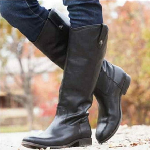 Frye Shoes - Frye Women's Melissa Button Black Riding Boots